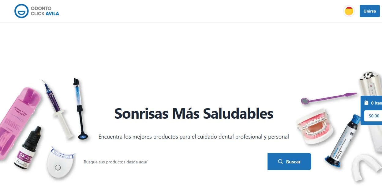 Vista previa de la tienda online Odonto Click Ávila